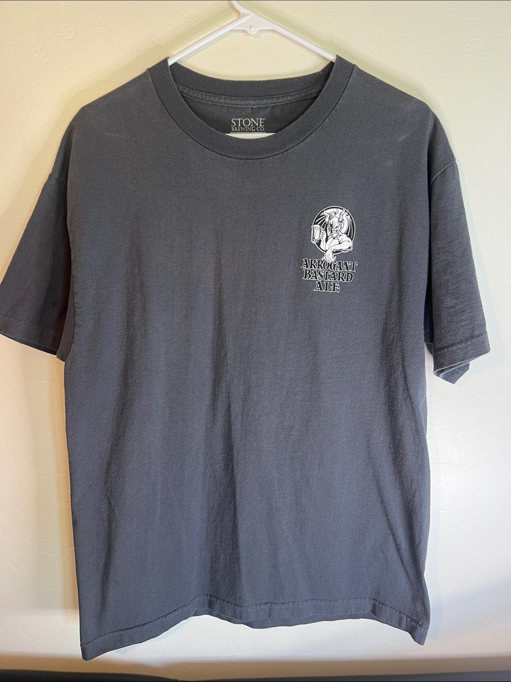 Arrogant Bastard Ale Logo Short Sleeve Tee - Charcoal